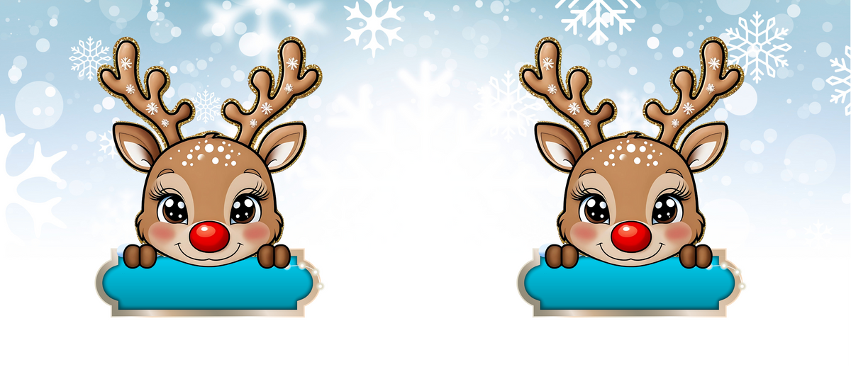 Personalised Christmas Reindeer Blue