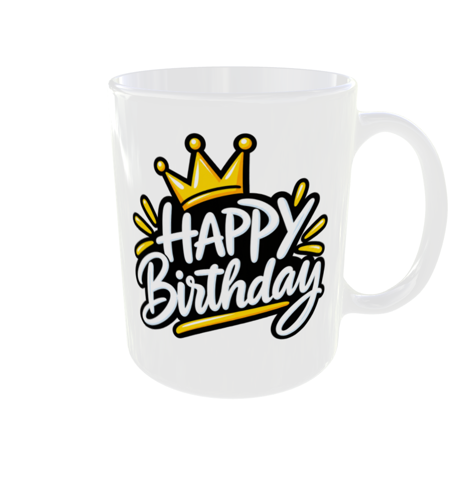 Happy Birthday Crown Mug