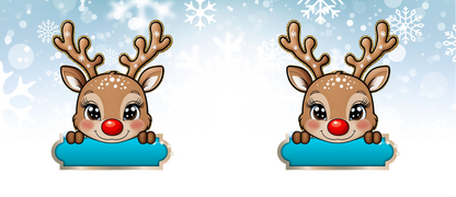 Personalised Christmas Reindeer Blue