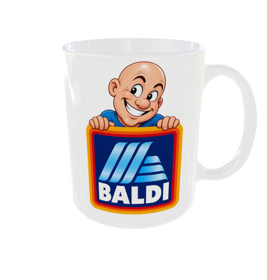 Baldi Funny Bald Man Parody Mug