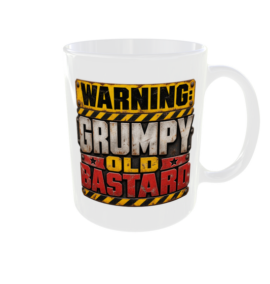 Warning Grumpy Old Bastard Mug