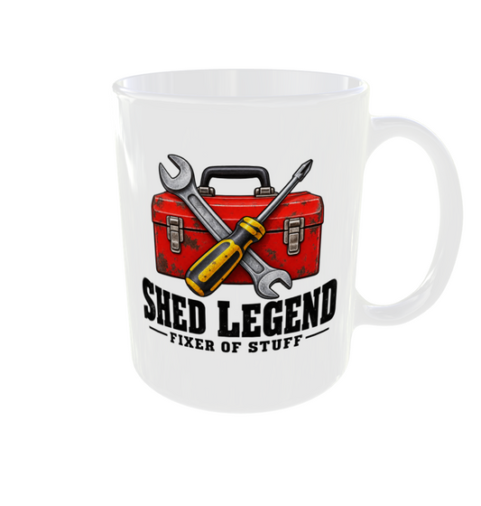 Shed Legend Fixer Of Stuff Mug - Toolbox Wrench Gift For Dad